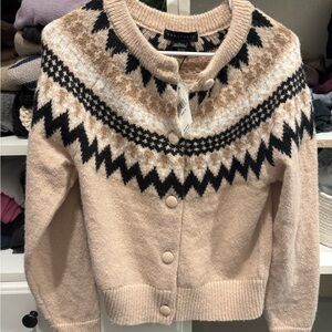 Sanctuary Beige and Black Patterned Cardigan